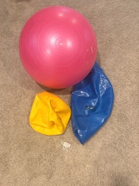 NEW Lot of TheraBand Pro Series SCP Exercise Balls & Pink Empower 45 & 75 cm